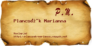 Plancsák Marianna névjegykártya